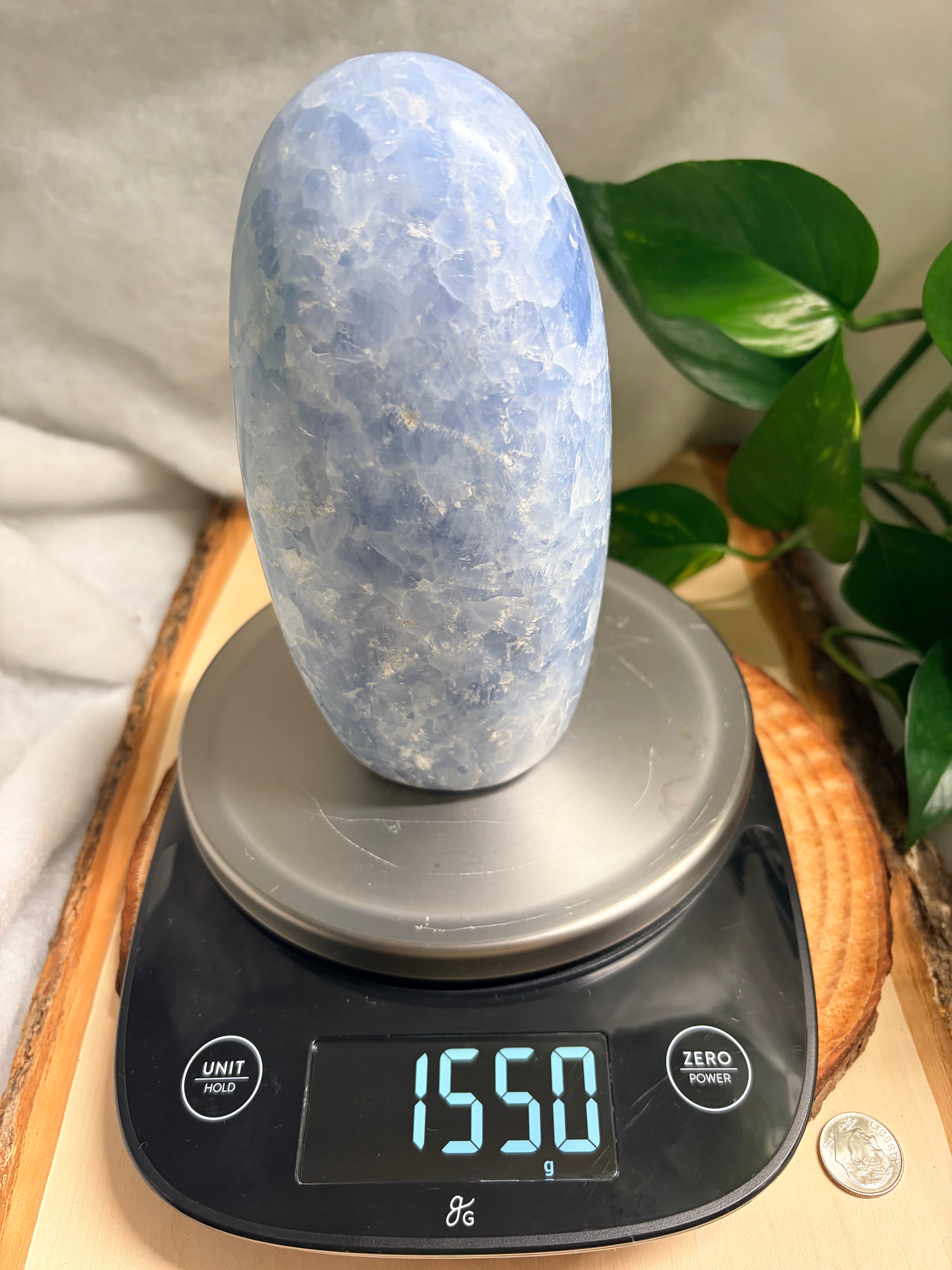 Blue Celestite Freeform – Large Statement Piece